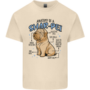 Shar Pei Anatomy Funny Dog Mens Cotton T-Shirt Tee Top Natural