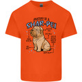 Shar Pei Anatomy Funny Dog Mens Cotton T-Shirt Tee Top Orange