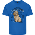 Shar Pei Anatomy Funny Dog Mens Cotton T-Shirt Tee Top Royal Blue