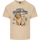 Shar Pei Anatomy Funny Dog Mens Cotton T-Shirt Tee Top Sand