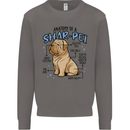 Shar Pei Anatomy Funny Dog Mens Sweatshirt Jumper Charcoal
