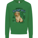 Shar Pei Anatomy Funny Dog Mens Sweatshirt Jumper Irish Green