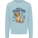 Shar Pei Anatomy Funny Dog Mens Sweatshirt Jumper Light Blue