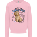 Shar Pei Anatomy Funny Dog Mens Sweatshirt Jumper Light Pink