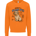 Shar Pei Anatomy Funny Dog Mens Sweatshirt Jumper Orange