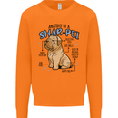 Shar Pei Anatomy Funny Dog Mens Sweatshirt Jumper Orange