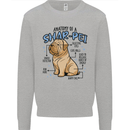 Shar Pei Anatomy Funny Dog Mens Sweatshirt Jumper Sports Grey