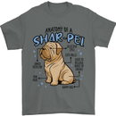 Shar Pei Anatomy Funny Dog Mens T-Shirt 100% Cotton Charcoal