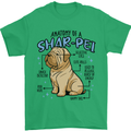 Shar Pei Anatomy Funny Dog Mens T-Shirt 100% Cotton Irish Green