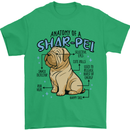 Shar Pei Anatomy Funny Dog Mens T-Shirt 100% Cotton Irish Green