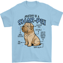 Shar Pei Anatomy Funny Dog Mens T-Shirt 100% Cotton Light Blue