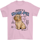 Shar Pei Anatomy Funny Dog Mens T-Shirt 100% Cotton Light Pink