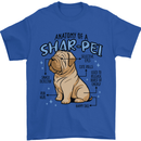 Shar Pei Anatomy Funny Dog Mens T-Shirt 100% Cotton Royal Blue