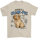 Shar Pei Anatomy Funny Dog Mens T-Shirt 100% Cotton Sand