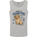 Shar Pei Anatomy Funny Dog Mens Vest Tank Top Sports Grey