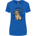 Shar Pei Anatomy Funny Dog Womens Wider Cut T-Shirt Royal Blue