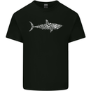 Shark Silhouette Made of Scuba Diver Diving Mens Cotton T-Shirt Tee Top Black
