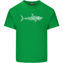 Shark Silhouette Made of Scuba Diver Diving Mens Cotton T-Shirt Tee Top Irish Green
