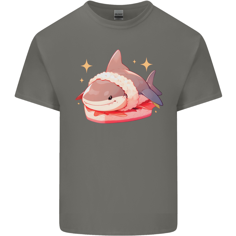 Shark Sushi Kids T-Shirt Childrens Charcoal