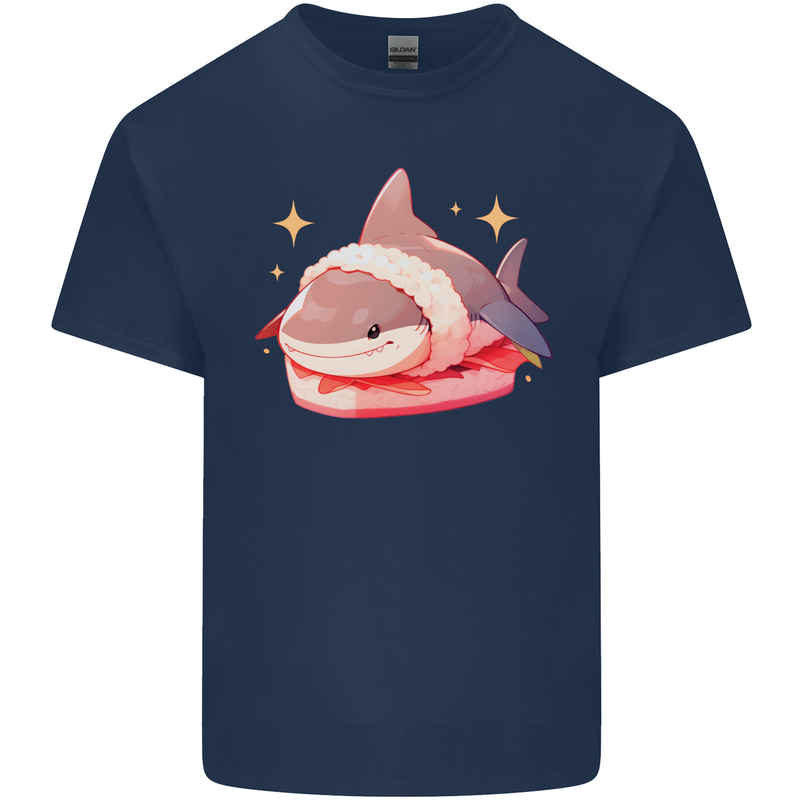 Shark Sushi Kids T-Shirt Childrens Navy Blue