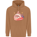 Shark Sushi Mens 80% Cotton Hoodie Caramel Latte