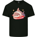 Shark Sushi Mens Cotton T-Shirt Tee Top Black