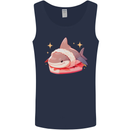 Shark Sushi Mens Vest Tank Top Navy Blue