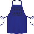 Shark Teeth Fossils Megalodon Palaeontology Cotton Apron 100% Organic Royal Blue