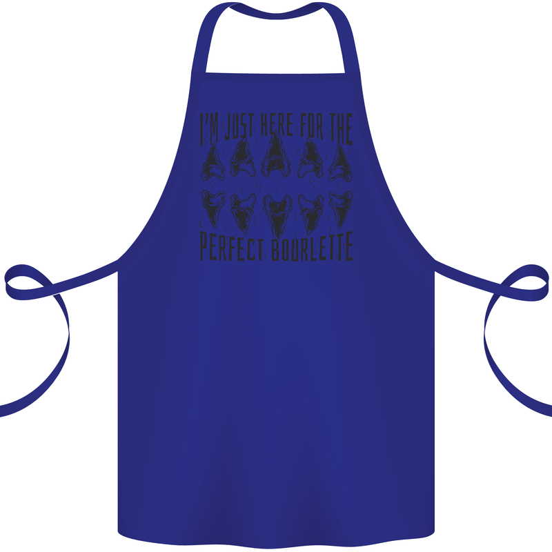 Shark Teeth Fossils Megalodon Palaeontology Cotton Apron 100% Organic Royal Blue