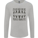 Shark Teeth Fossils Megalodon Palaeontology Mens Long Sleeve T-Shirt Sports Grey