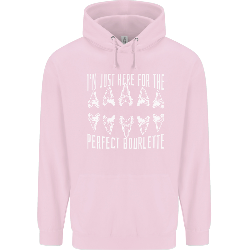 Shark Teeth Fossils Palaeontology Megalodon Childrens Kids Hoodie Light Pink