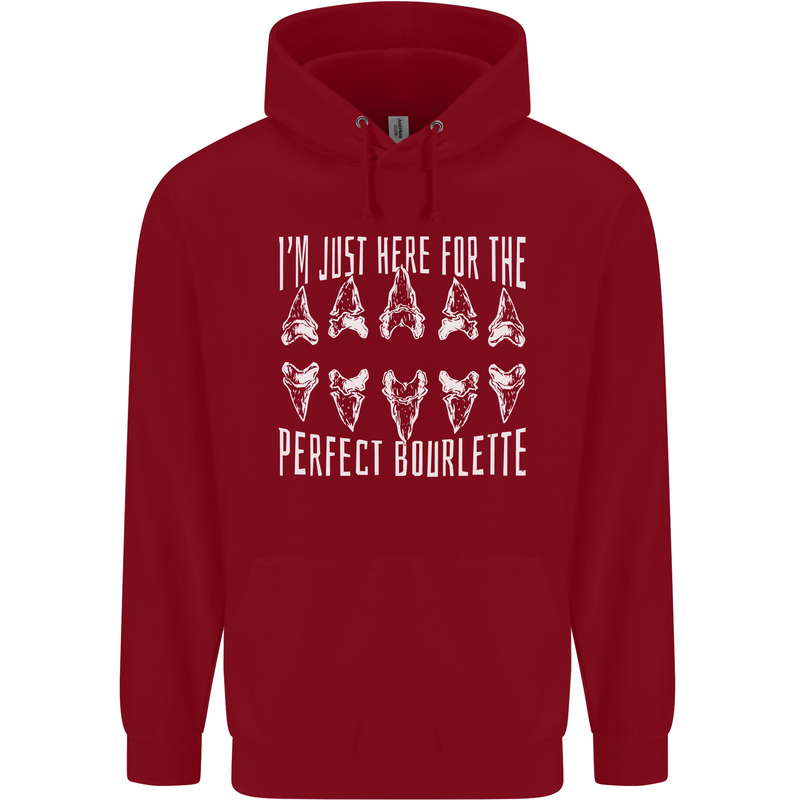 Shark Teeth Fossils Palaeontology Megalodon Childrens Kids Hoodie Red