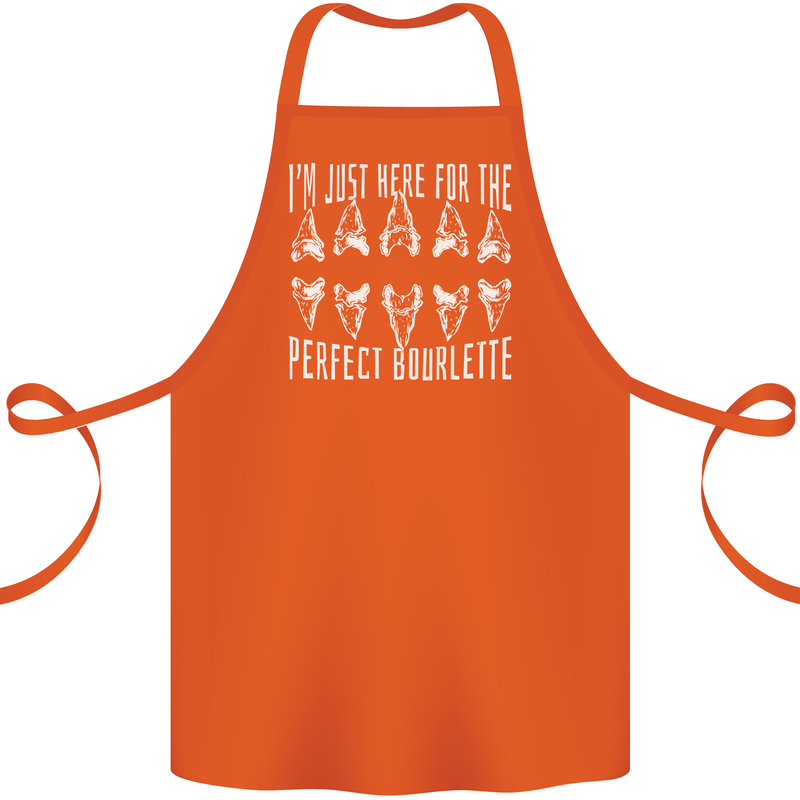 Shark Teeth Fossils Palaeontology Megalodon Cotton Apron 100% Organic Orange