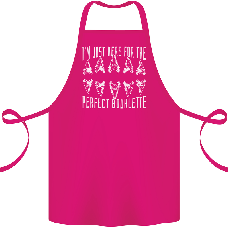 Shark Teeth Fossils Palaeontology Megalodon Cotton Apron 100% Organic Pink