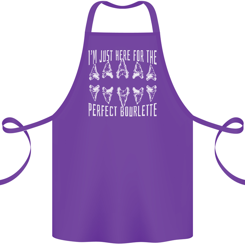 Shark Teeth Fossils Palaeontology Megalodon Cotton Apron 100% Organic Purple