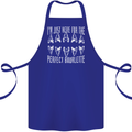 Shark Teeth Fossils Palaeontology Megalodon Cotton Apron 100% Organic Royal Blue