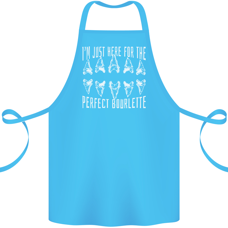 Shark Teeth Fossils Palaeontology Megalodon Cotton Apron 100% Organic Turquoise