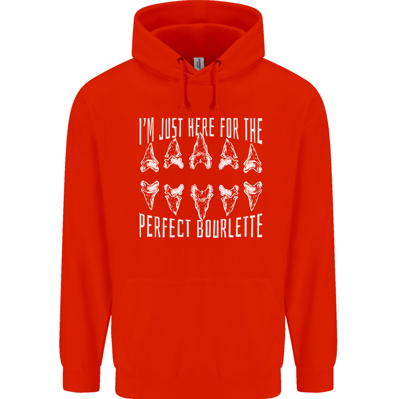 Shark Teeth Fossils Palaeontology Megalodon Mens 80% Cotton Hoodie Bright Red