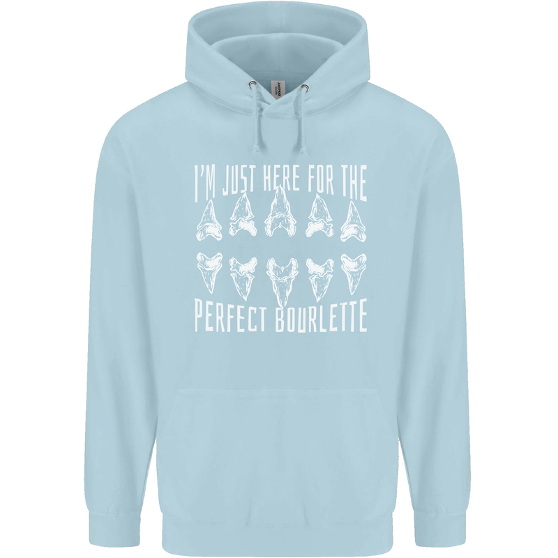 Shark Teeth Fossils Palaeontology Megalodon Mens 80% Cotton Hoodie Light Blue
