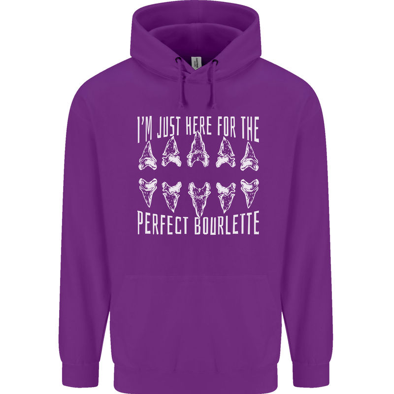 Shark Teeth Fossils Palaeontology Megalodon Mens 80% Cotton Hoodie Purple