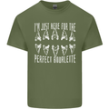 Shark Teeth Fossils Palaeontology Megalodon Mens Cotton T-Shirt Tee Top Military Green