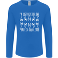 Shark Teeth Fossils Palaeontology Megalodon Mens Long Sleeve T-Shirt Royal Blue