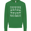 Shark Teeth Fossils Palaeontology Megalodon Mens Sweatshirt Jumper Irish Green