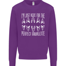 Shark Teeth Fossils Palaeontology Megalodon Mens Sweatshirt Jumper Purple