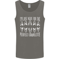Shark Teeth Fossils Palaeontology Megalodon Mens Vest Tank Top Charcoal