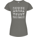 Shark Teeth Fossils Palaeontology Megalodon Womens Petite Cut T-Shirt Charcoal
