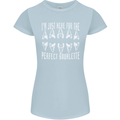 Shark Teeth Fossils Palaeontology Megalodon Womens Petite Cut T-Shirt Light Blue