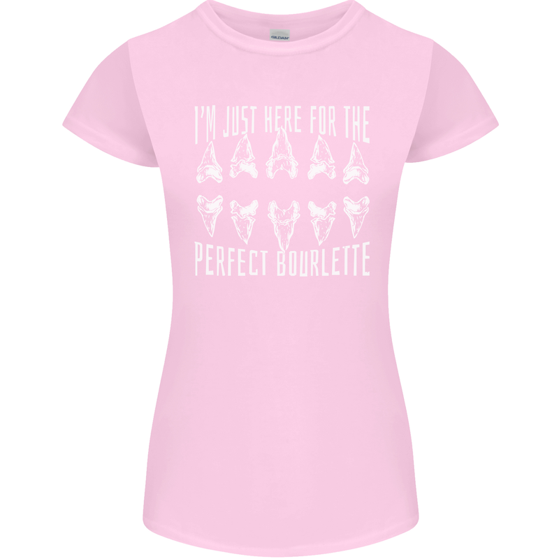 Shark Teeth Fossils Palaeontology Megalodon Womens Petite Cut T-Shirt Light Pink