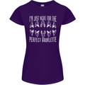 Shark Teeth Fossils Palaeontology Megalodon Womens Petite Cut T-Shirt Purple