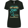 She Bends Over Rude Fishing Funny Womens Wider Cut T-Shirt Black